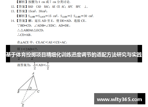 基于体育投掷项目精细化训练进度调节的适配方法研究与实践